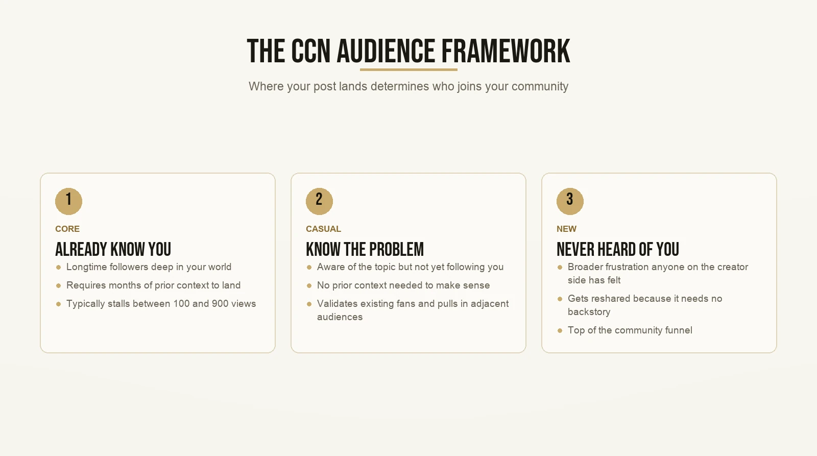 The CCN Audience Framework