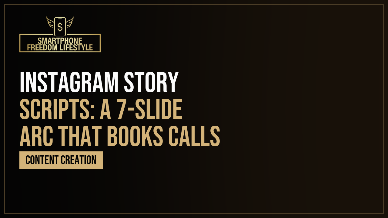 Instagram Story Scripts: A 7-Slide Arc That Books Calls