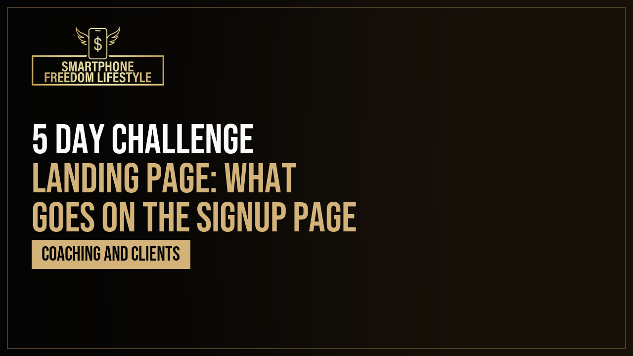 5 Day Challenge Landing Page: What Goes on the Signup Page