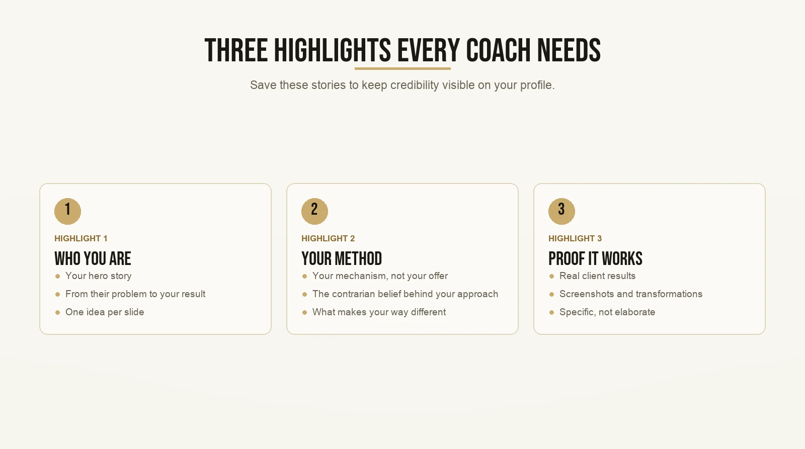 Three Highlights Every Coach Needs