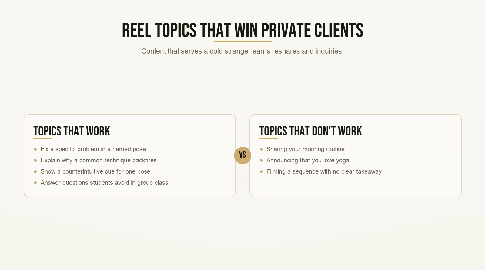 Reel Topics That Win Private Clients